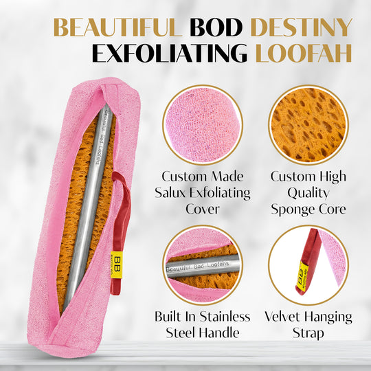 Destiny 13-Inch Loofah - Exfoliating Body Scrubber for Effective Skin Exfoliation