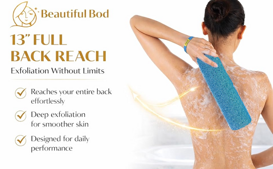 Destiny 13-Inch Loofah - Exfoliating Body Scrubber for Effective Skin Exfoliation